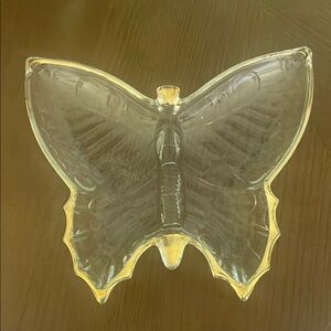 Clear Glass Butterfly Dish